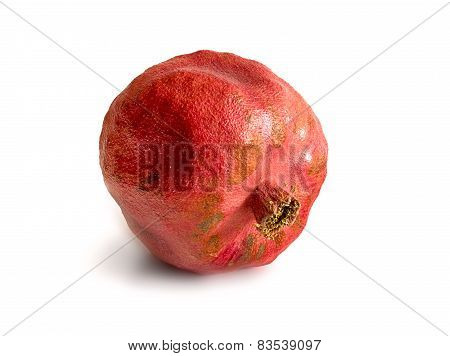 Red Pomegranate On A White Background.