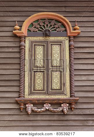 The Old wooden window texture for background