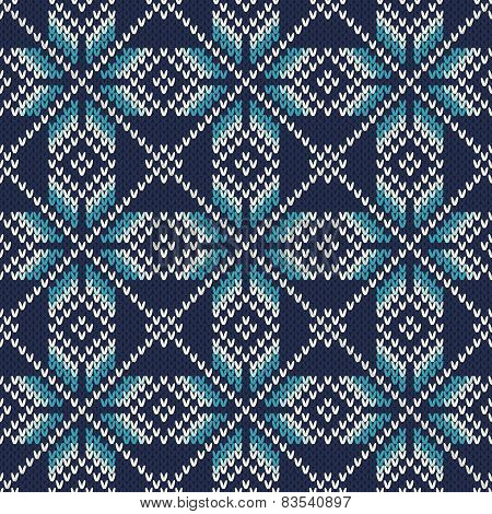 Vintage Sweater Design. Seamless Knitted Pattern