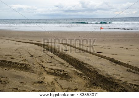 Tracks At The Beach