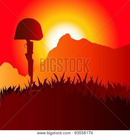 The Grave Of The Fallen Soldier.
