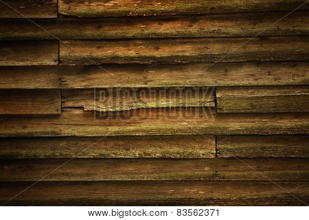 Vintage Teak Wood Wall For Background