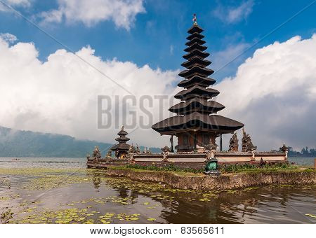 Pura Ulun Danu Temple On A Lake Bratan, Bali, Indonesia