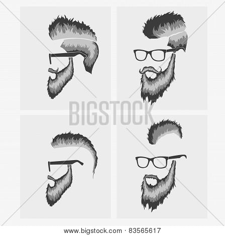 hairstyles with a beard and mustache wearing glasses