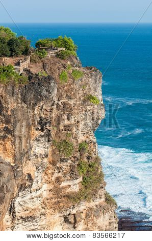 Rocky Beach Near Ulawatu Temple On Bali, Indonesia