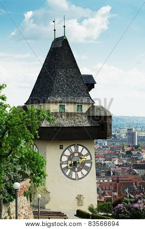Graz clock tower 