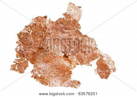 Native Copper Isolated On White Background