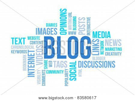 Blog Concept Cloud Chart Print Document Illustration.