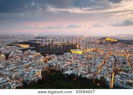 Athens from Lycabettus Hill.