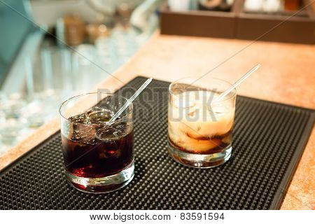 Black Russian And White Russian Cocktails