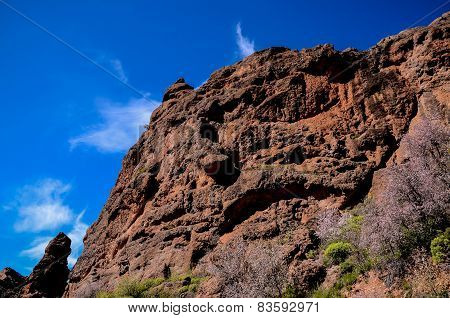 Volcanic Rock Basaltic Formation in Gran Canaria