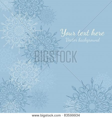 background for text whith nowflake
