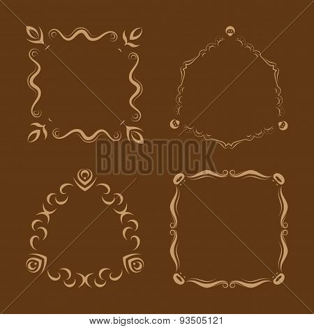 Simple Logo template monogram flourishes calligraphic elegant ornament lines
