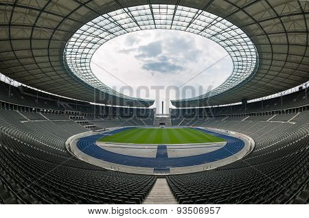 View Of An Empty Berlin's Olympia Stadium, Berlin.