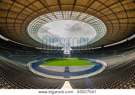 View Of An Empty Berlin's Stadium, Berlin.
