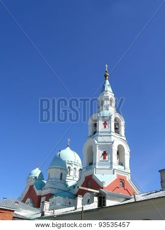 Valaam monastery with bellfry