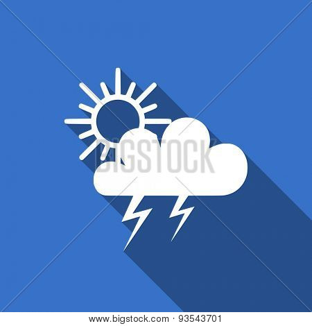 storm flat icon waether forecast sign