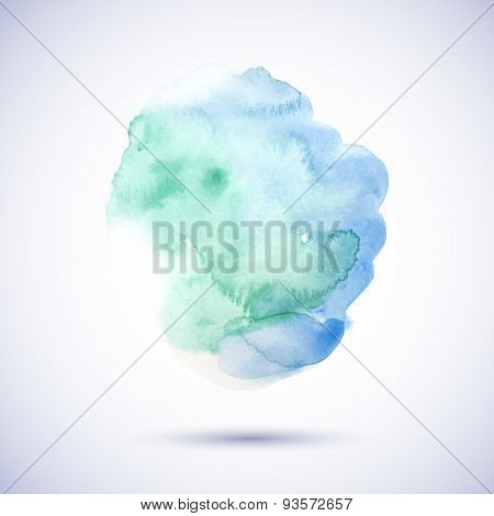 Vector Watercolor Spot Blue