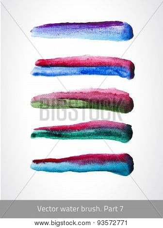 Vector set colorful stroke.