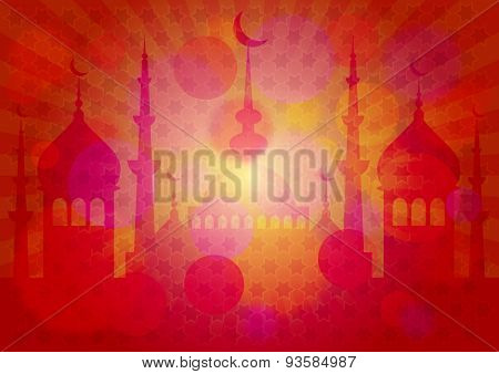 Card For Congratulations With Beginning Of Fasting Month Of Ramadan