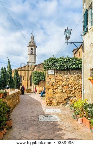 Street View In Pienza, Italy