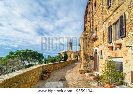 Street View In Pienza, Italy