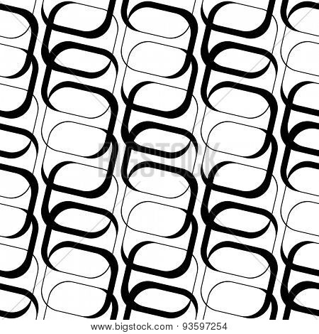 Seamless Grid Pattern. Vector Black and White Background. Regular Texture