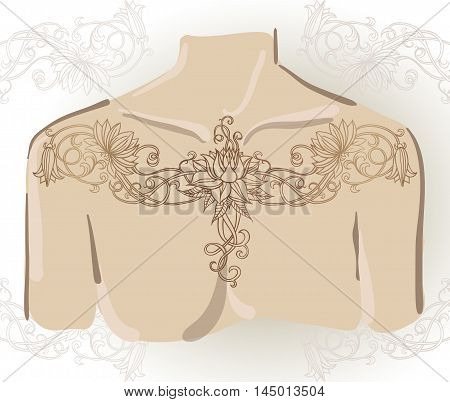 Freehand Drawing Of Lily Oncollarbones