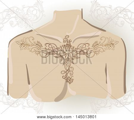 Freehand Drawing Of Lily Oncollarbones