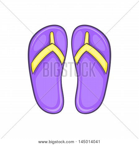 Flip flop sandals icon in cartoon style on a white background