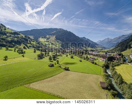 Rauris In Austria, Mountain Village In The Alps, Salzburg