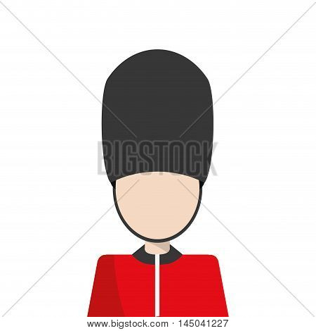 soldat london england landmark culture europe icon. Flat and isolated design. Vector illustration