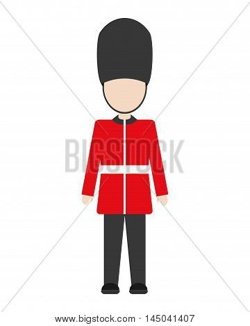 soldat london england landmark culture europe icon. Flat and isolated design. Vector illustration