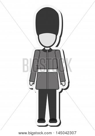 soldat london england landmark culture europe icon. Flat and isolated design. Vector illustration