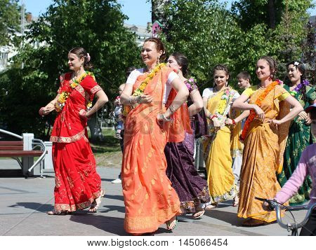 Tyumen, Russia - May 26 2012. Festival of national cultures Friendship Bridge.