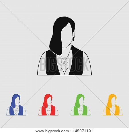 Prostitute  Vector Icon for web and mobile