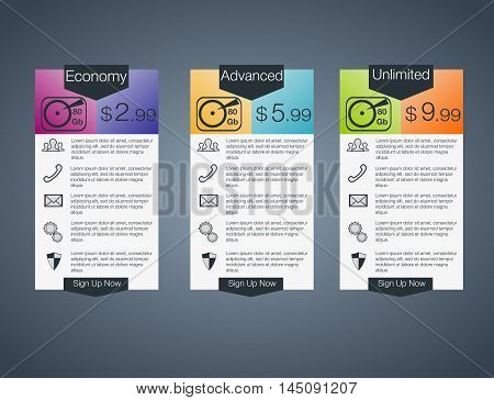 Triple banner in the style of circles and lines banner for hosting web elements.