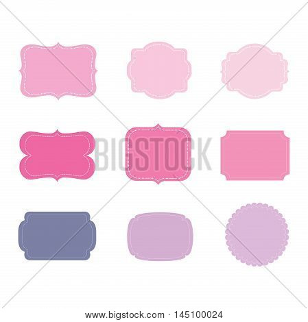 set of vector frames, collection of decoration elements