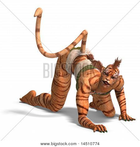Kvindelige Fantasy figur Tiger