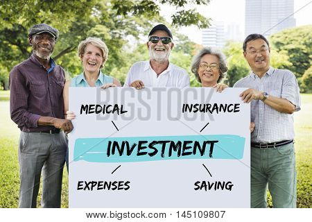 Investment Retirement Plan Diagram Concept