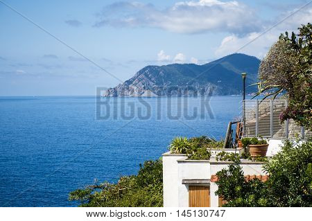 Italy Cinque Terre villages coastview ocean site