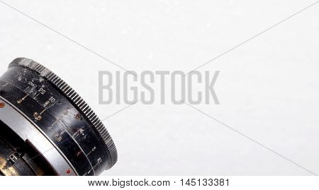picture of a Vintage camera lens close-up .nostalgia concept