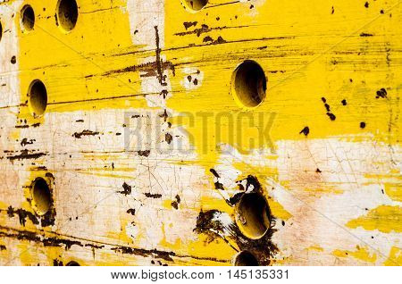 metal rust texture wall, wallpaper yellow background