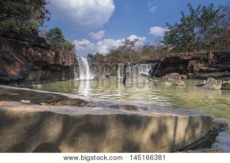 Tad tone waterfall at Chaiyaphum in Thailand