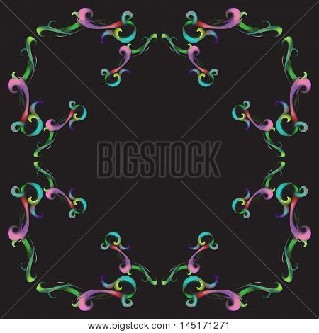 decorative elements in vintage style for decoration layout framing for advertising vector illustration hands