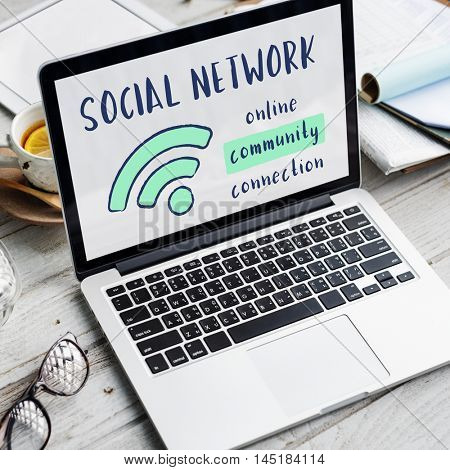 Networking communication Connection Share Ideas Concept