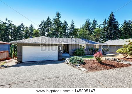American Grey Rambler House Exterior
