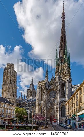 Rouen Cathedral is a Roman Catholic Gothic cathedral in Rouen Normandy France