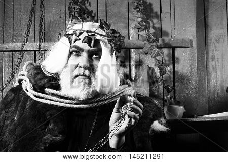 Zeus With Rope And Medallion