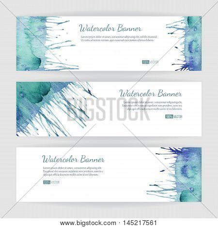 Set Of Watercolor Banners